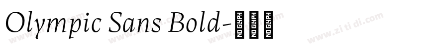 Olympic Sans Bold字体转换